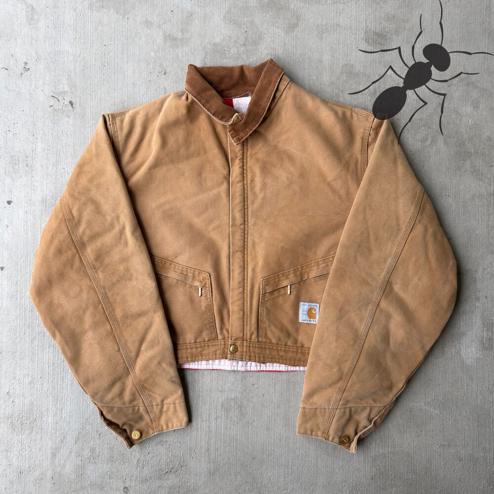 Carhartt brown cropped Detroit style work wear jacket